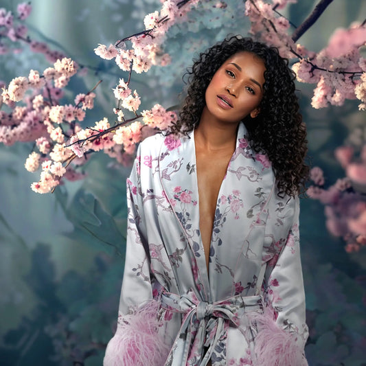 Cherry Blossom Whisper Robe PRE-ORDER Estimated to ship between 10/19 and 10/31 Queens Wear Robes