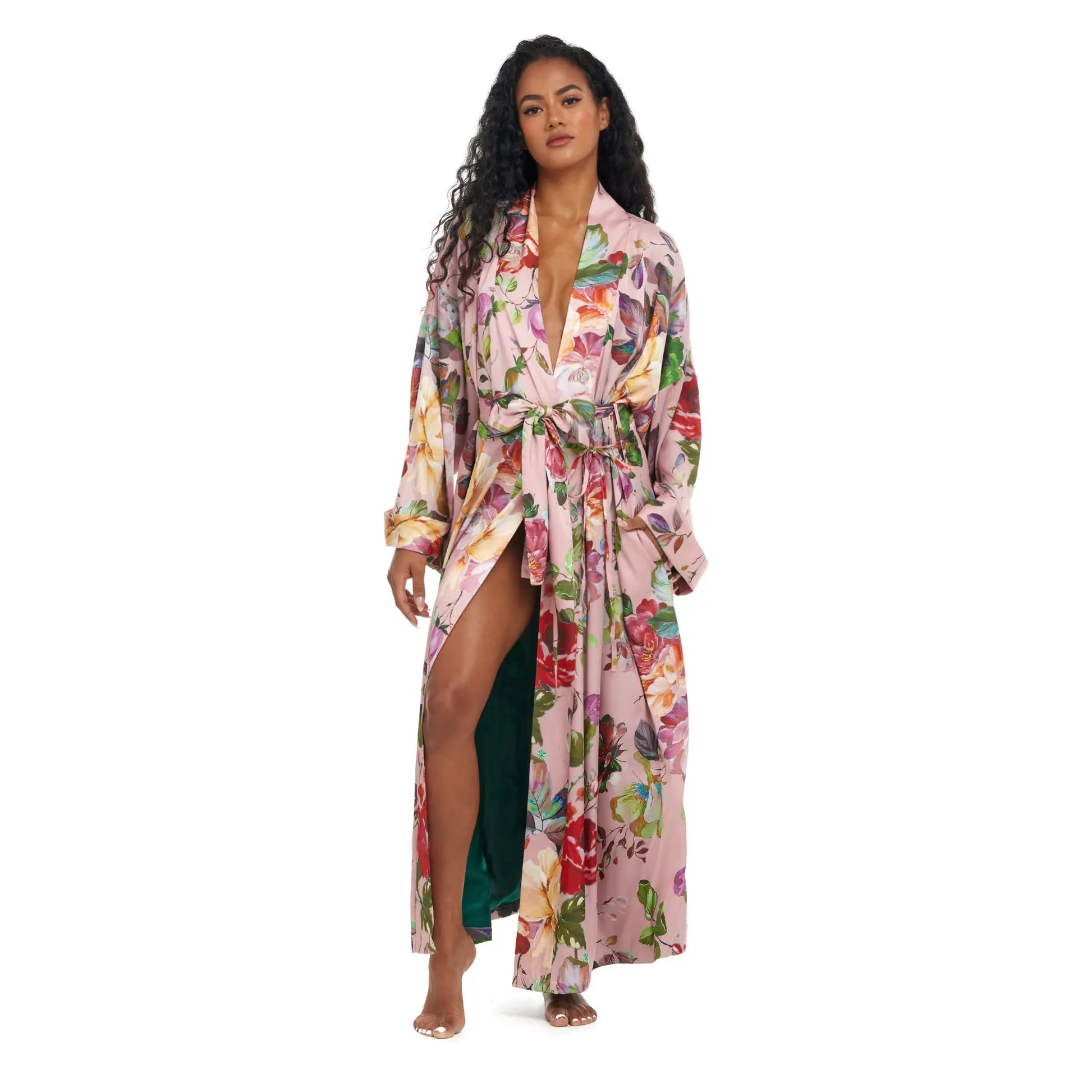 Peach Garden floral Robe Queens Wear Robes