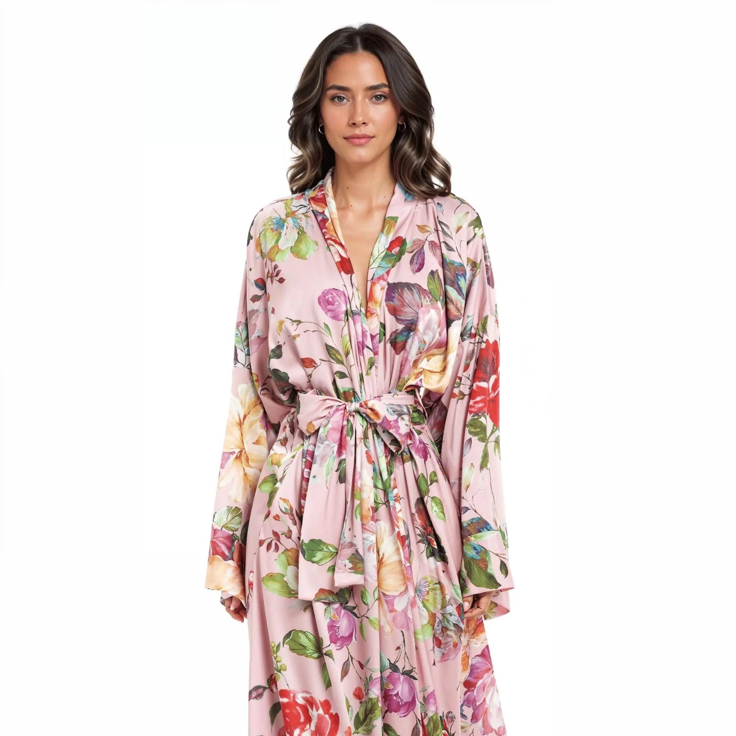 Peach Garden floral Robe Queens Wear Robes