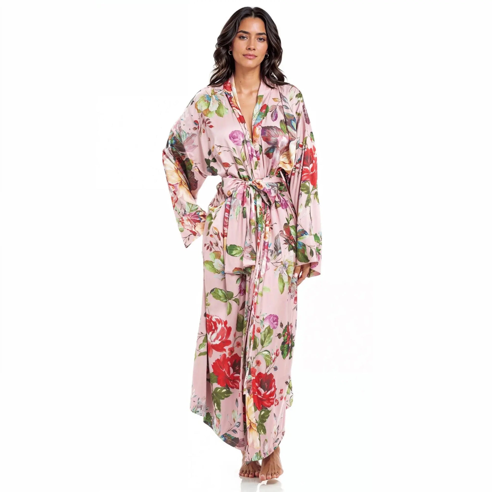 Peach Garden floral Robe Queens Wear Robes