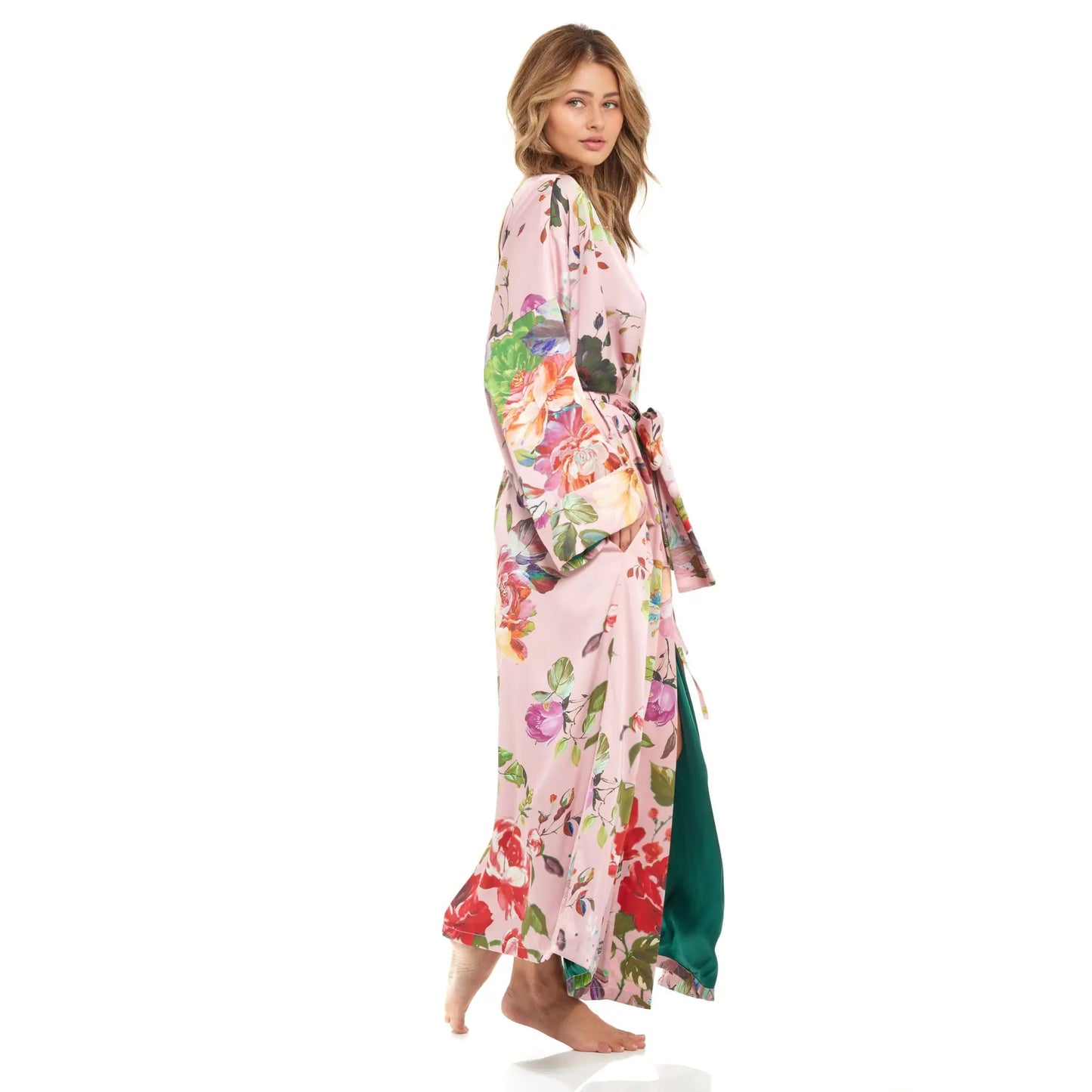 Peach Garden floral Robe Queens Wear Robes